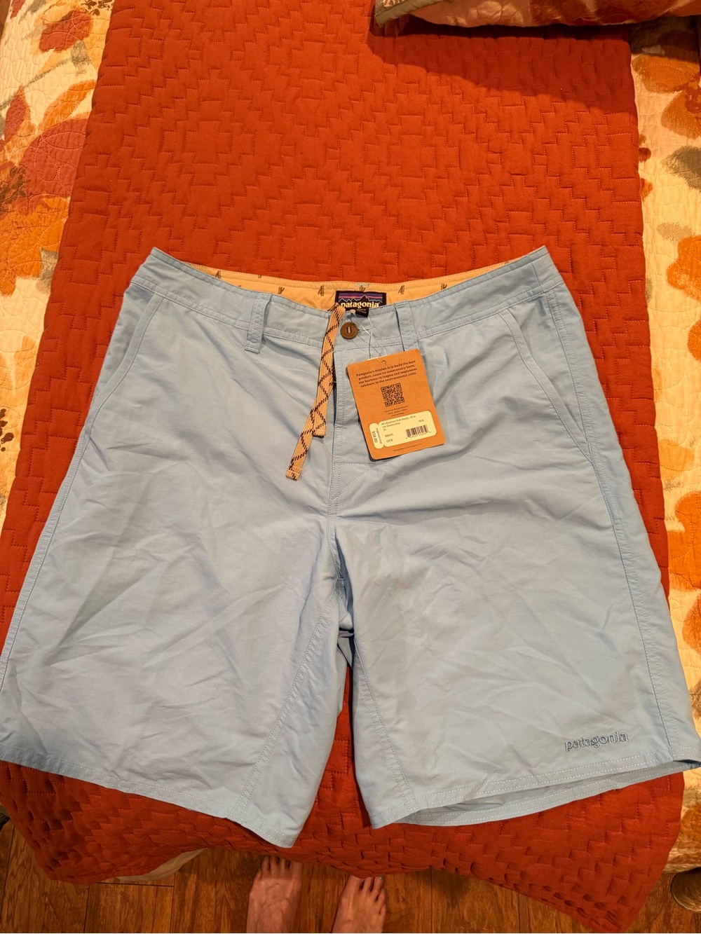 Patagonia Men’s Light Blue Flat Front Shorts